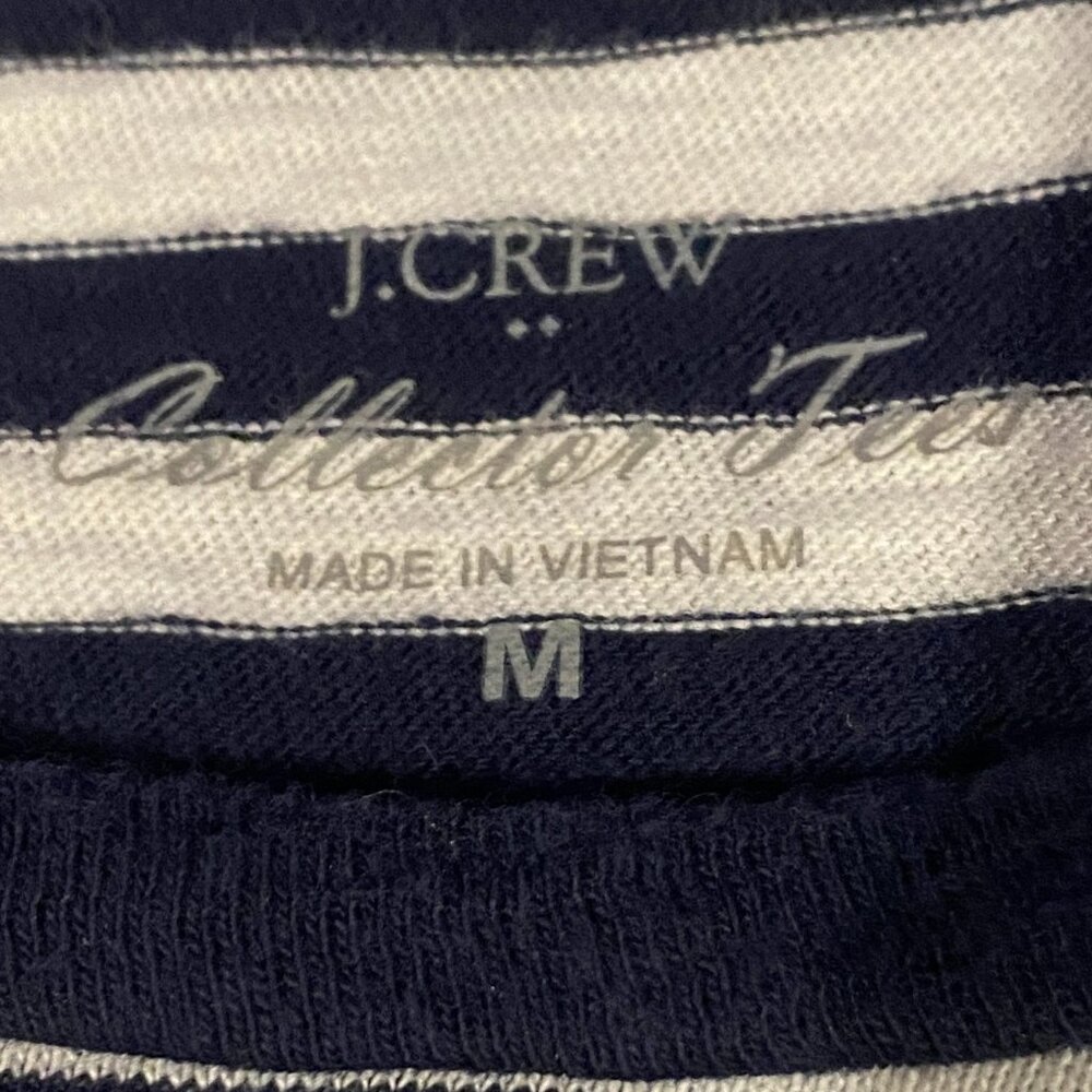 J Crew Factory Sequin Flamingo Tee Collector Striped Nautical Vacation Beach-M - Picture 9 of 11